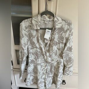 Club Monaco gray/cream Floral Jumpsuit